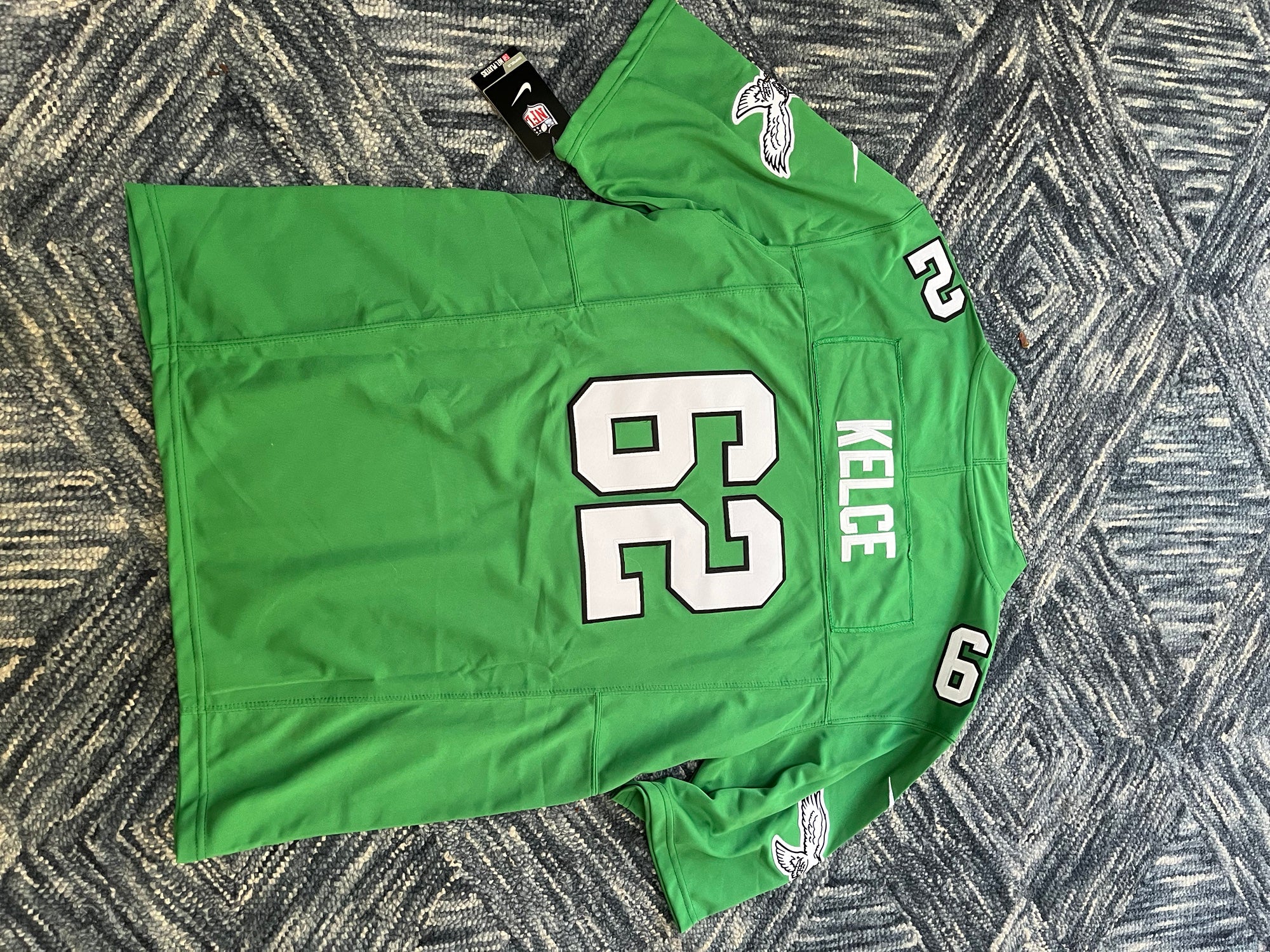 Authentic Nike Jason Kelce Philadelphia Eagles Kelly Green Limited