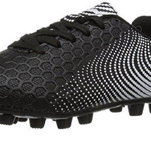 Vizari Unisex Stealth Firm Ground Soccer Shoe, Kids, Black/White, 12.5Y