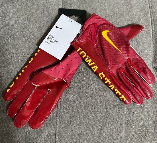 Nike Vapor Jet Football Gloves Sz XL Iowa State
