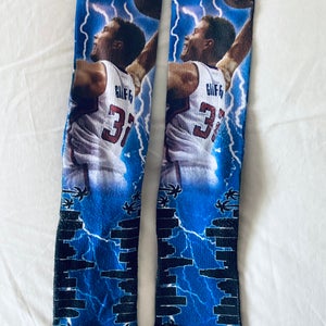 Griffin Sublimated NBA Basketball Socks Medium Blue