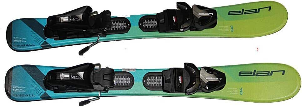 NEW 2024 Elan 70cm Pinball Kids skis with EL 4.5 GW size adjustable Bindings set