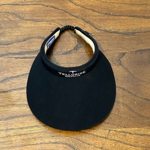 Genuine Telluride, Colorado Women's Golf Club Visor in Black Made in USA NICE!!!