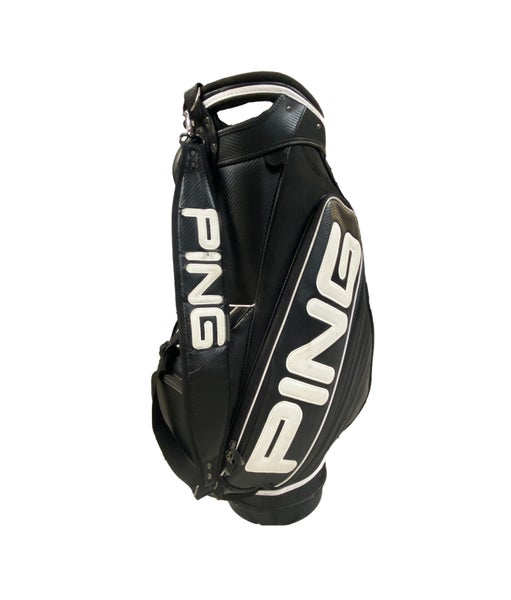 Ping Single Strap Black/White 6 Way Divider Staff Golf Bag