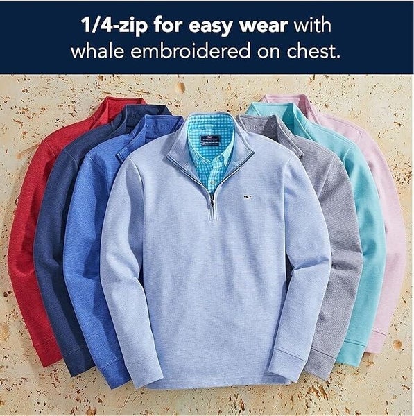 Bundle Lot of 3 Vineyard Vines Quarter Zip Pullover Sweater