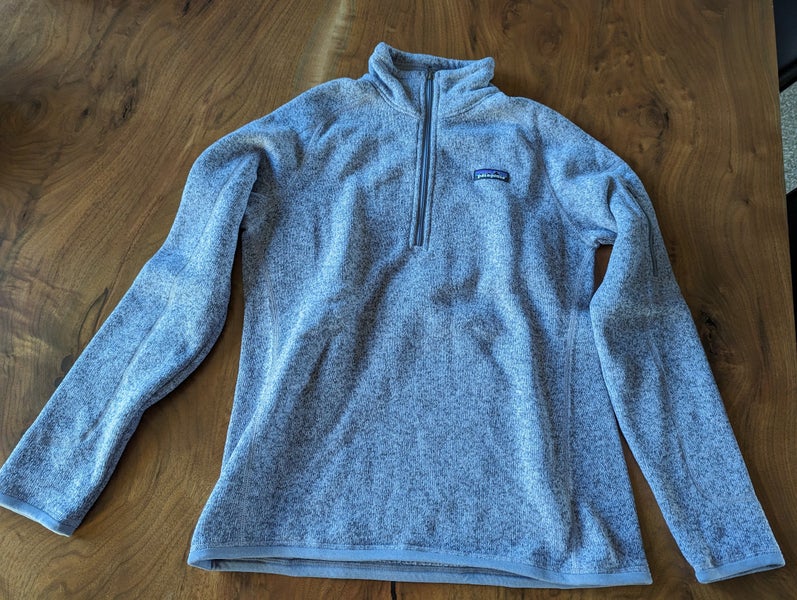 Patagonia Better Sweater 1/4 Zip Birch White Gray Women's Medium