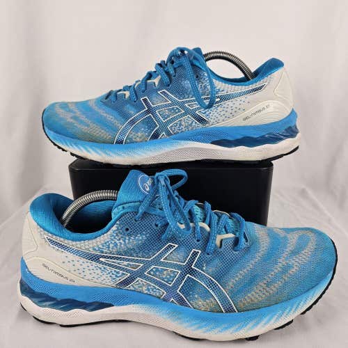 Asics Gel Nimbus 23 Blue White Running Shoes Sneakers Womens Size 12 Mens 10.5
