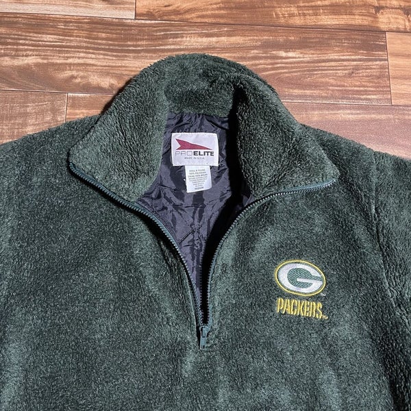 Green Bay Packers Two-Tone Reversible Fleece Jacket - Gray/Black