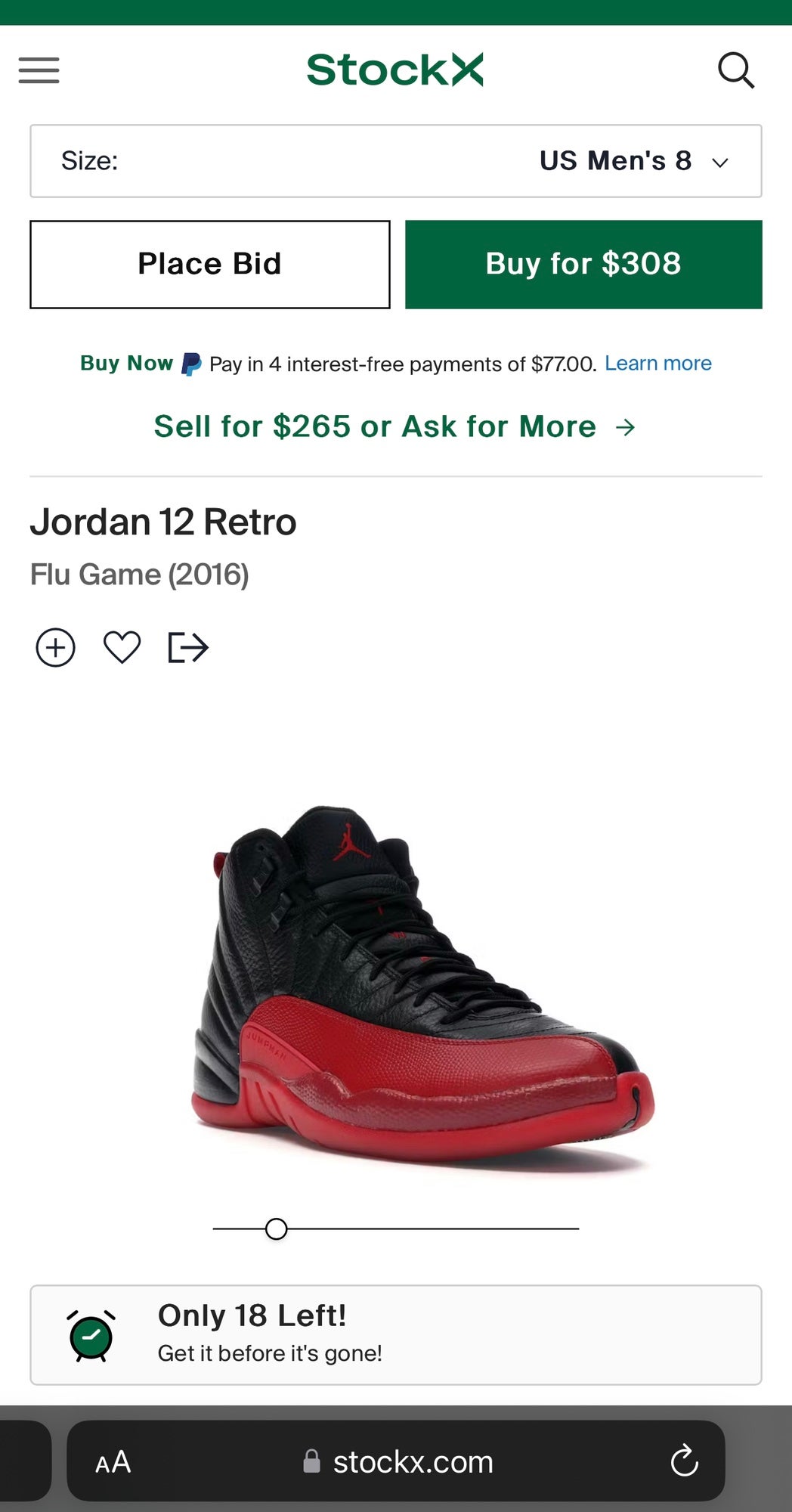 flu game stockx