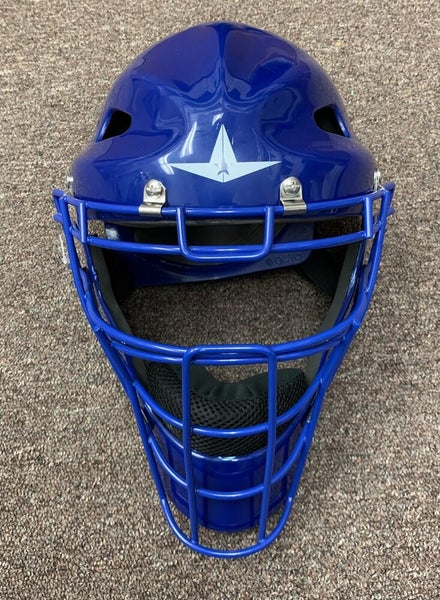 All Star AFX 13+ Fastpitch Softball Catchers Gear Set - White Royal Blue