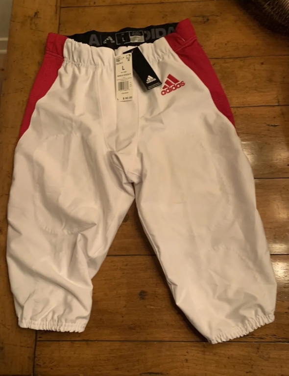 Large Adidas Woven A1 Men’s Football Pants White/Red