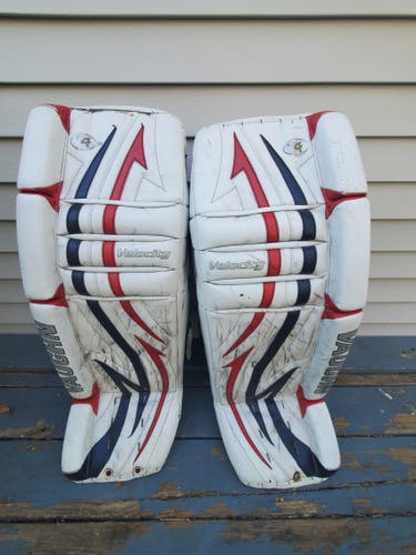 Used 34" Vaughn Velocity V4 Goalie Leg Pads Pro Stock