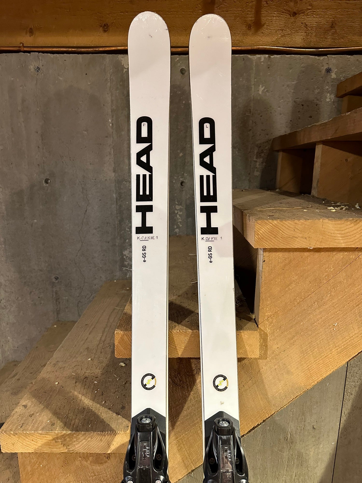 Used HEAD 181 cm Racing World Cup Rebels i.GS RD Pro Skis With 