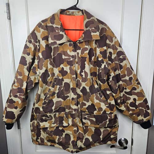 Mount’n Prairie Hunting Jacket Camo / Blaze Orange Reversible Insulated Size: M