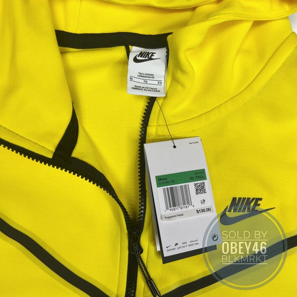 Yellow best sale nike tech