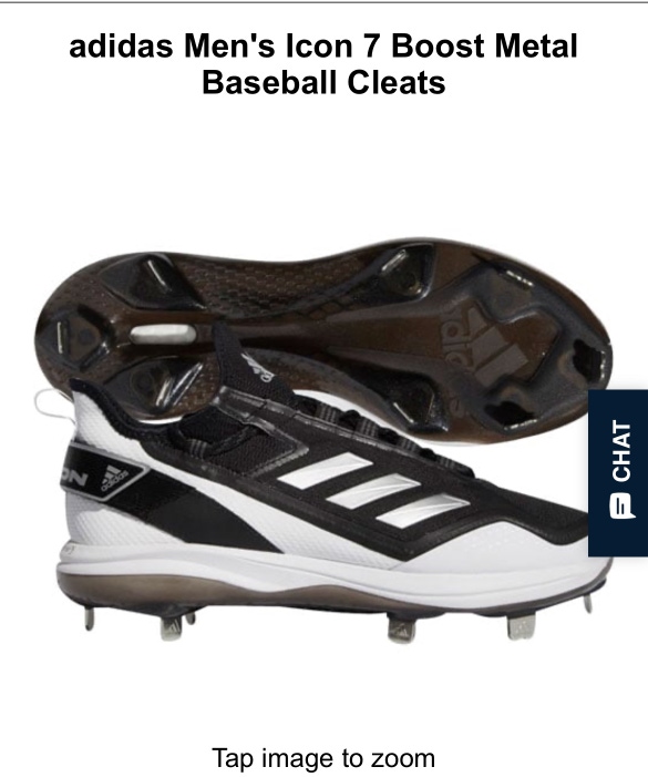 adidas Mens Icon 7 Boost Metal Baseball Cleats