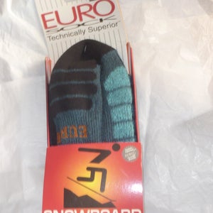 Two Pairs Brand New Small Adult Unisex Technically Superior Snowboarding EURO Socks