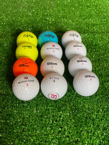 Used Wilson 12 Pack (1 Dozen) Balls