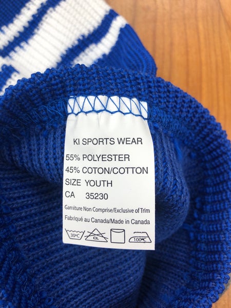K1 Youth Custom Hockey Socks-Blue/White.