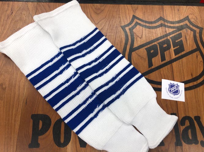 K1 Youth Custom Hockey Socks-White/Blue.