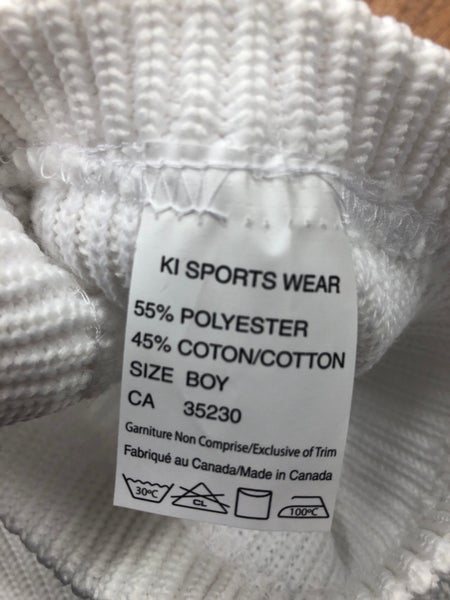 K1 Intermediate/Boy Custom Hockey Socks-White/Blue.