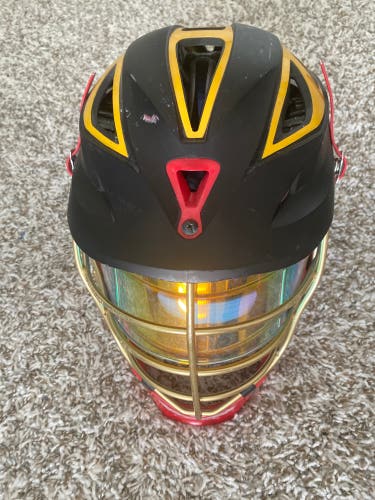 Black/Gold/Red Cascade R Helmet with EliteTek Visor