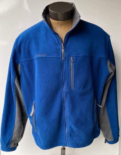 Columbia Interchange Men's Blue Full-Zip Fleece Sweater Jacket ~ Size XL