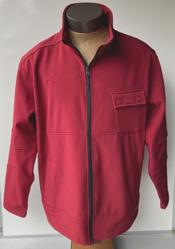 Snozu Men's Red Fleece-Lined Soft Shell Jacket Windbreaker Rain ~Size X-Large XL