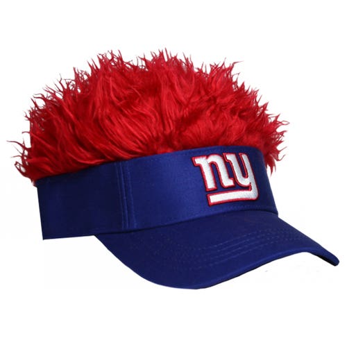Flairhair NFL Visor (New York Giants, Blue/Red,One Size) Golf Hat NEW
