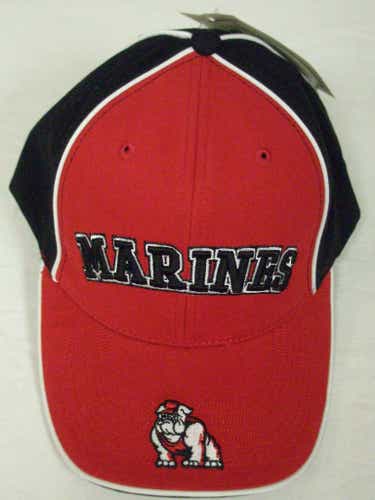 U.S. Marines Bulldog Cap (Black/Red, One Size) Oarsman 913 Hat NEW