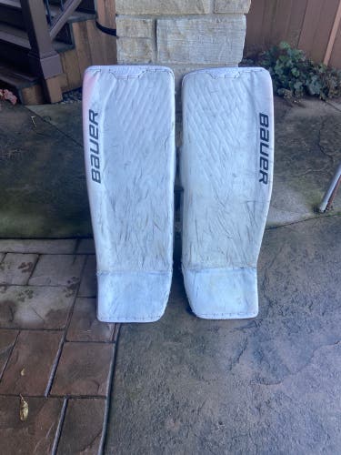 Used Large Bauer Ultrasonic Goalie Leg Pads