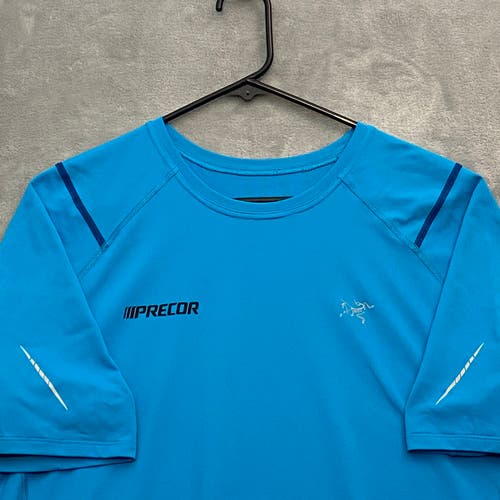 Arcteryx T Shirt Men XL PRECOR Blue Short Sleeve Performance Running/Base Layer