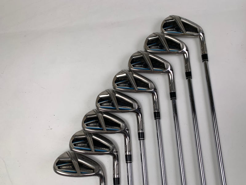 Taylormade SIM MAX OS Iron Set 5-PW+AW+SW KBS Max 85g Regular