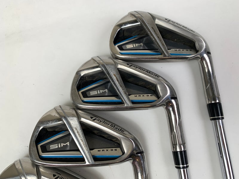 Taylormade SIM MAX OS Iron Set 5-PW+AW+SW KBS Max 85g Regular