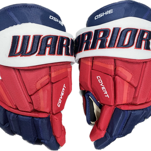 WARRIOR COVERT QR5 PRO STOCK CUSTOM HOCKEY GLOVES 15" CAPITALS OSHIE NEW NHL(11218)