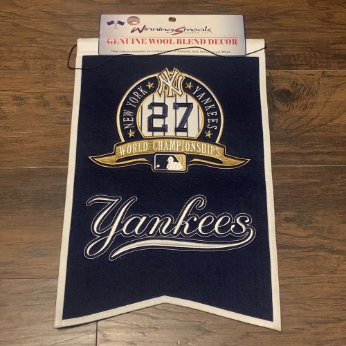 New York Yankees MLB Baseball 27 Time World Series Champions Felt Team Banner