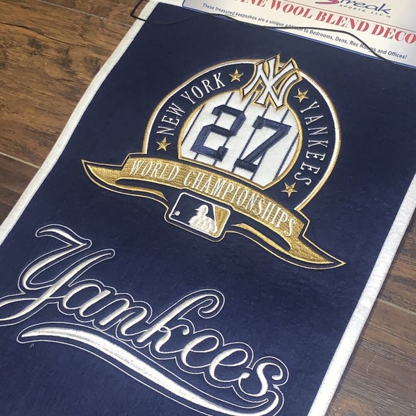 New York Yankees MLB Baseball 27 Time World Series Champions Felt Team  Banner