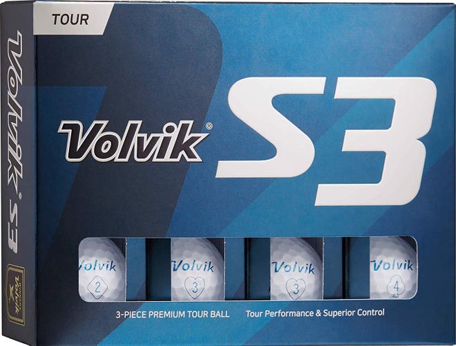 Volvik S3 Golf Balls (White, 12pk, 2019) Urethane 1 Dozen NEW