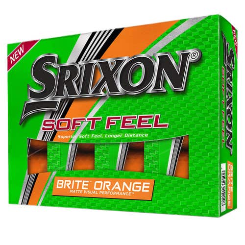 Srixon Soft Feel BRITE Golf Balls (ORANGE, 2020, 12pk) Matte Finish 1dz NEW