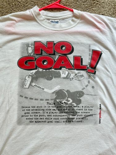BUFFALO SABRES "NO GOAL" NHL HOCKEY 1999 STANLEY CUP FINALS VINTAGE T-SHIRT (XL)