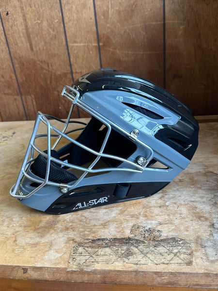 New All-Star Light Blue and Black MVP2500 Catcher's Helmet | SidelineSwap