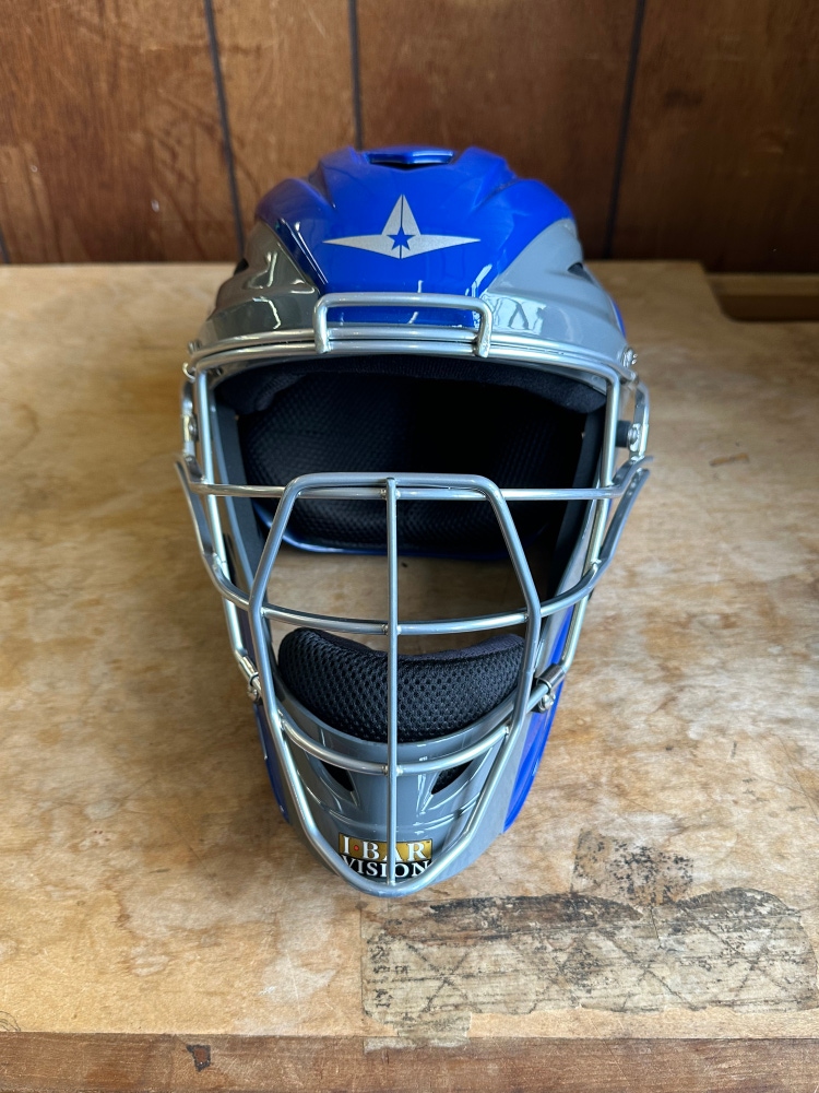 New All-Star MVP2500-TT Catcher's Mask Royal/Graphite