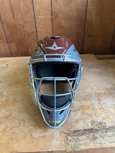 New All-Star MVP2510-TT Catcher's Mask Maroon/Graphite