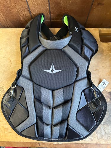 New All-Star System 7 Axis CPCC40PRO Catcher's Chest Protector Black