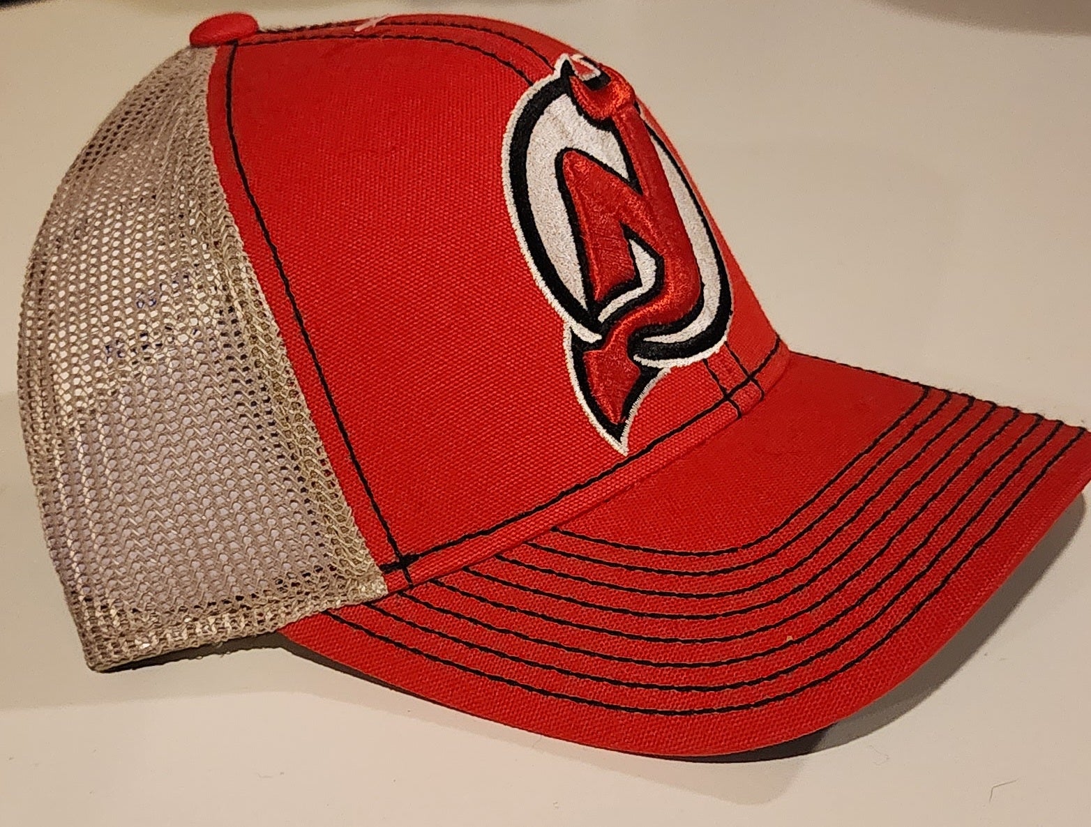 Men's Mitchell & Ness Black New Jersey Devils Vintage Paintbrush Snapback Hat