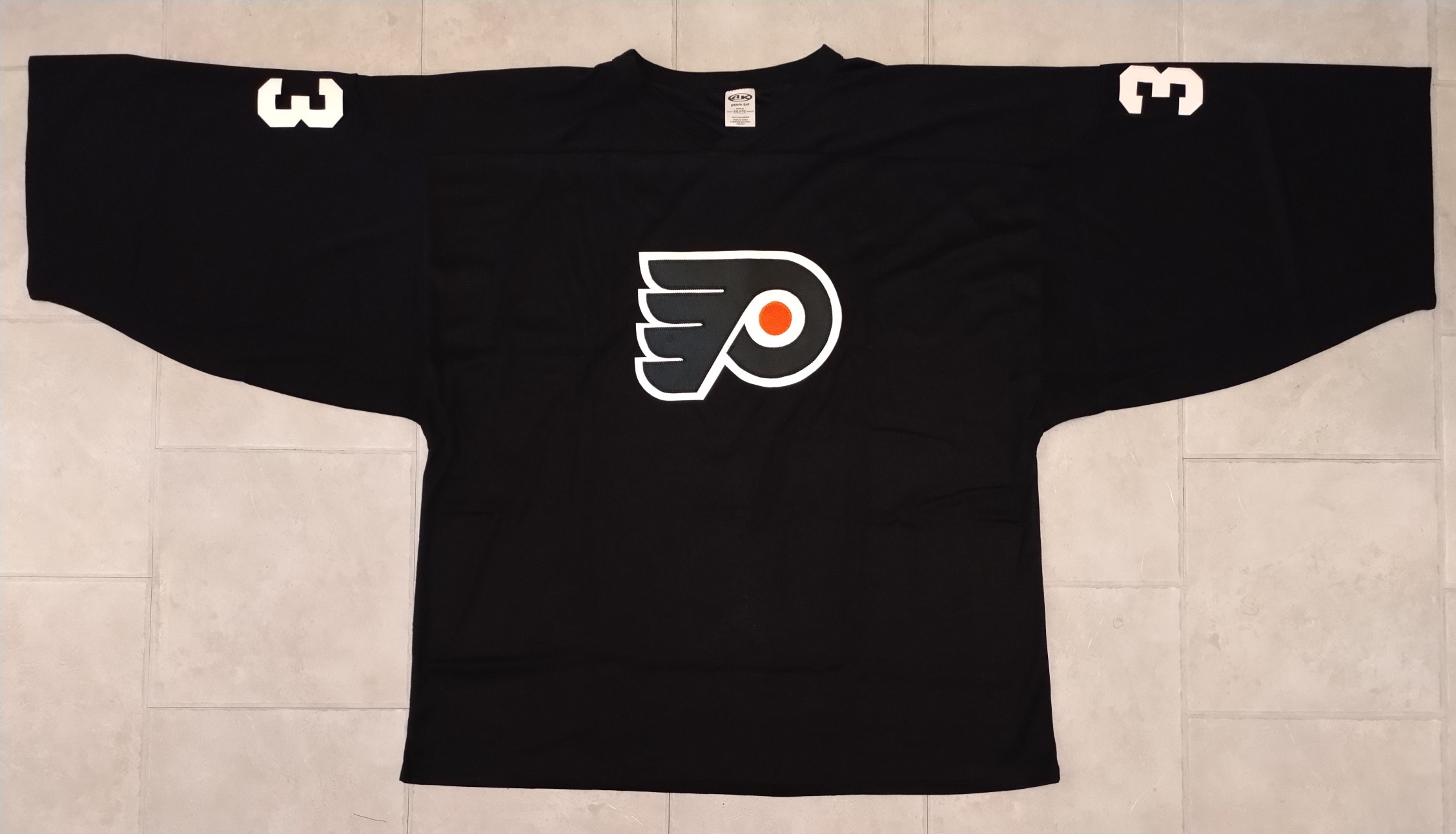 Athletic Knit H6000G  "Flyers" Style Goalie Hockey Jersey - Black 4XL- NEW -