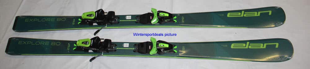 NEW 2024 Elan Explore 80 Skis 152cm with EL 10 GW Bindings size adjustable