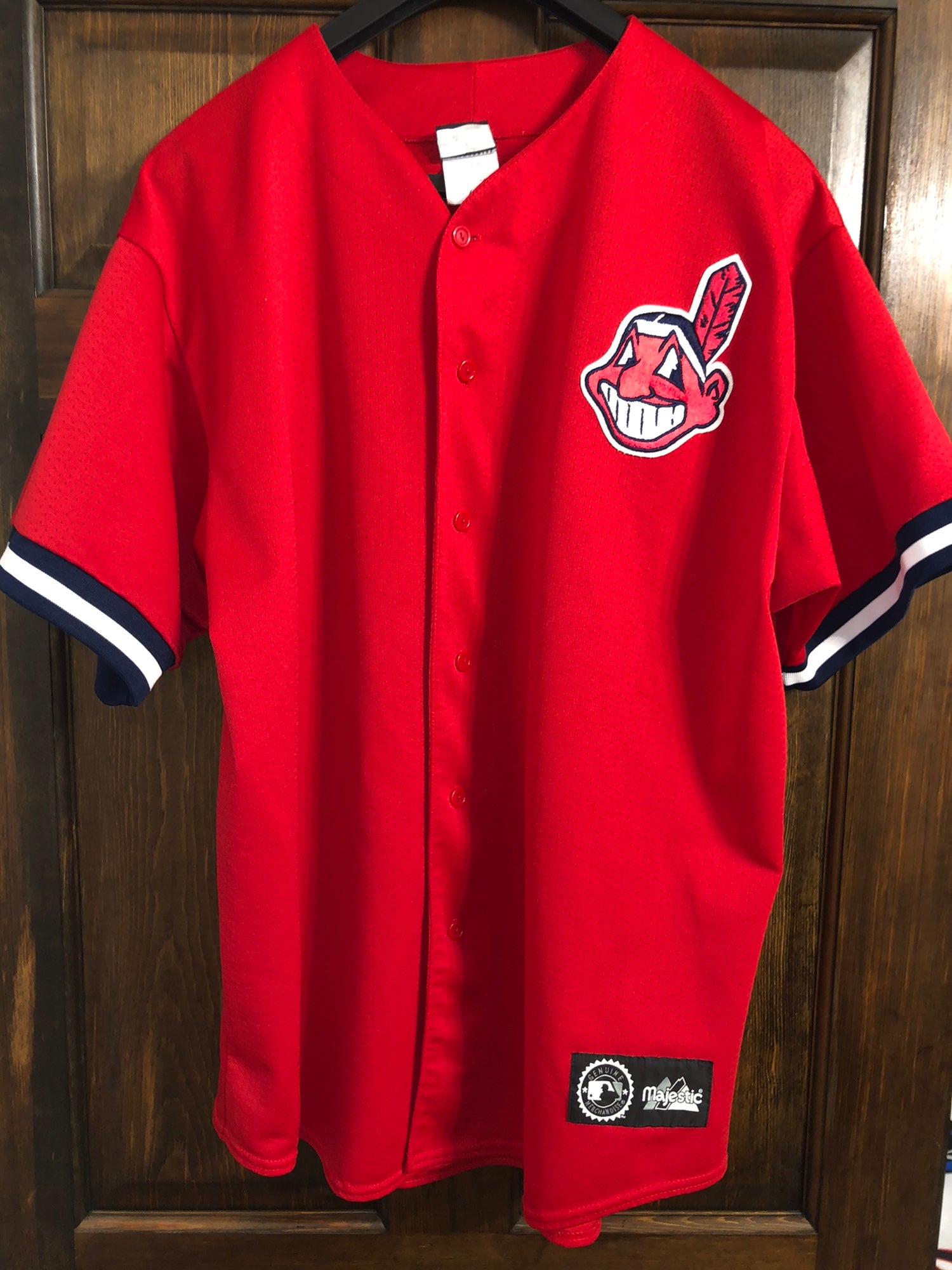 Vintage Cleveland Indians Sand Knit Baseball Jersey, Size Youth