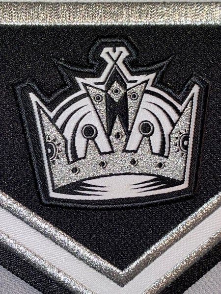 Los Angeles Kings adidas Silver Jersey Pullover Hoodie - Black