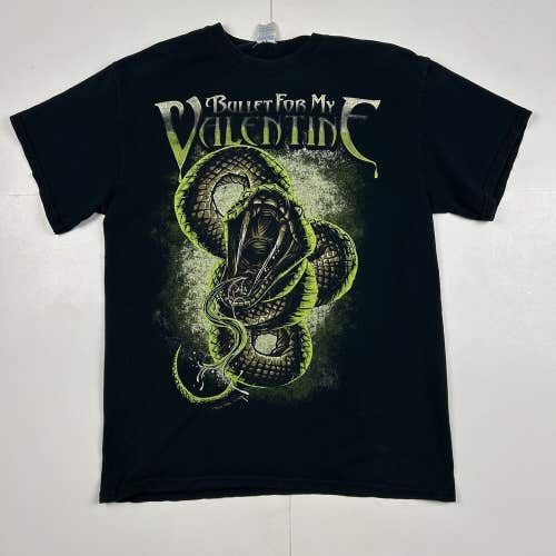 Bullet for my Valentine Snake T-Shirt Viper Black Green Rock Band Sz Medium