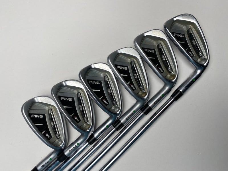 Ping I20 Iron Set 5-PW Green Dot 2* Up CFS Regular Steel Mens RH Midsize Grips